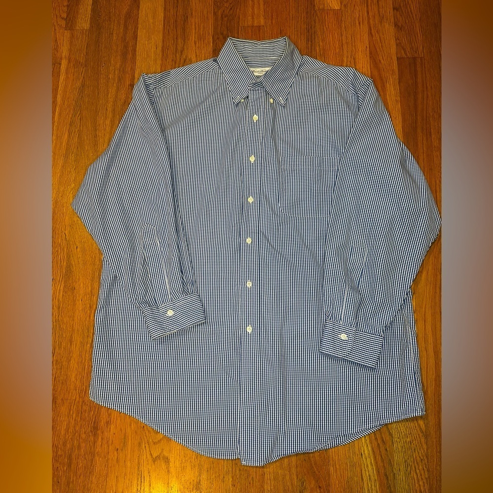 Brooks Brothers Navy Striped Dress Shirt
